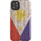 Philippines Flag Dark Wood iPhone 11 Pro Max Impact Case